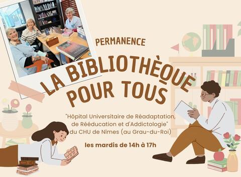 La bibliotheque pour tous au CHU de Nîmes : Une présence chaleureuse au service des patients