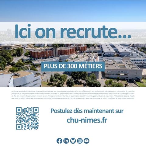 ici on recrute, emploi du chu de nimes